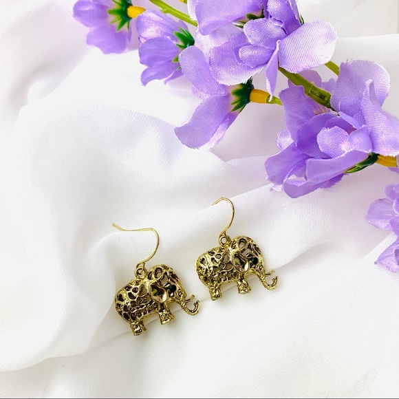 🌹PURE EXPRESSION Hypo Allergenic Elephant charm pendant goldtone dangle … - Picture 8 of 8